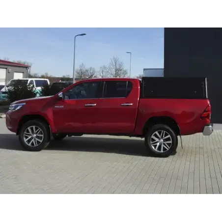 Hardtop Contour noir/ lisse sans fenêtre latérale pour Toyota Hilux Revo 2016+ double cabine Alu-Cab